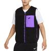 Men's Vest Nike Brand Logo Print Patch Pocket Detail Reversible Fleece Lined Vest Men's Purple