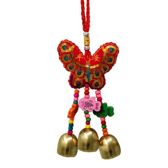 Подвеска для автомобиля в китайском стиле с милым саше и колокольчиком, с несколькими узорами, в виде рыбки, металлическая, для фестиваля лодок-драконов
