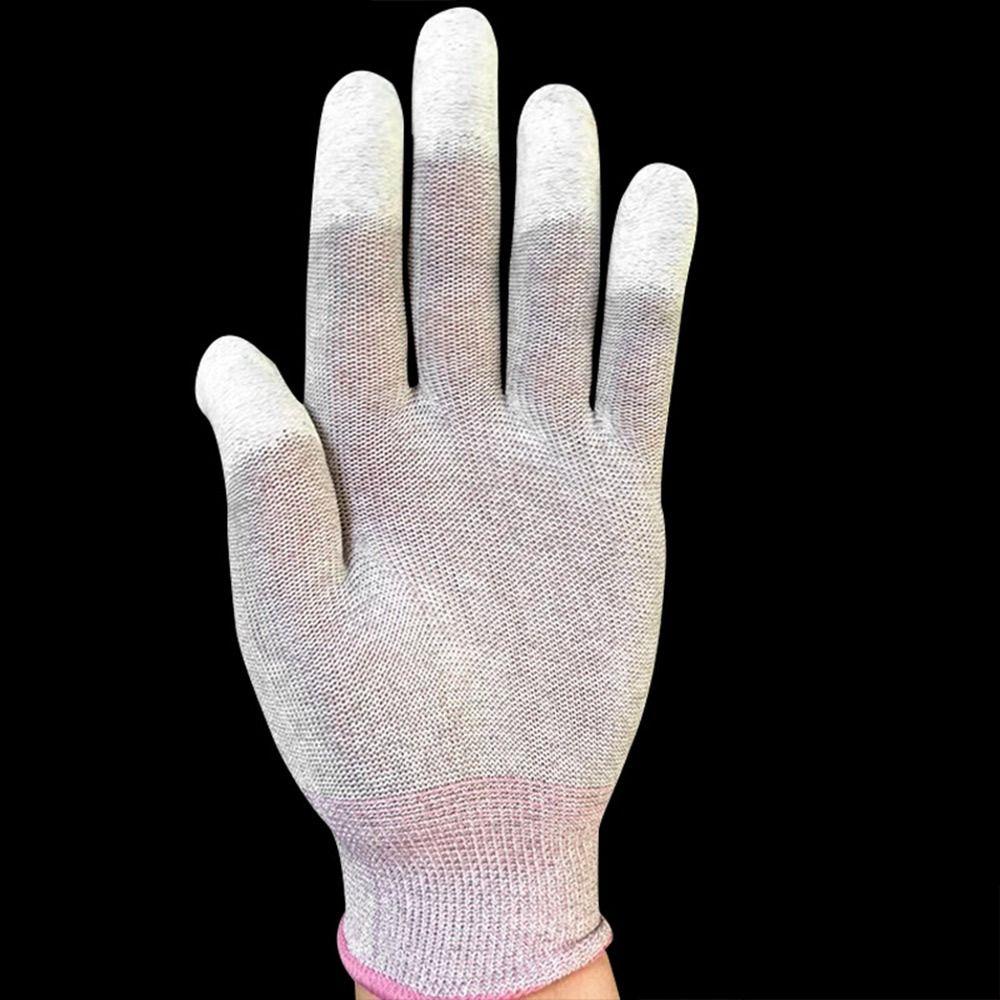 Белые антистатические перчатки, нейлоновые и углеродные защитные рабочие перчатки, рабочие перчатки для инструментов, электронные