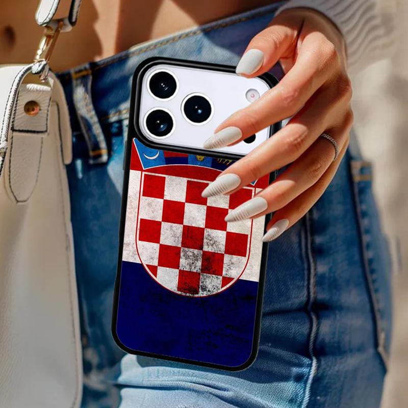 Чехол для телефона с флагом Хорватии Для iPhone 17 Air 14 15 13 12 Max Чехол Для Apple 14 15 16 16e 11 Pro Max Plus Coque