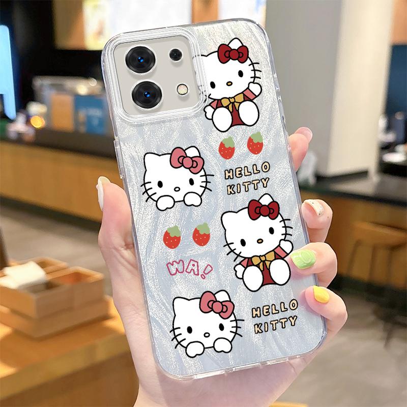 Чехол-картхолдер Sanrio Hello Kitty для Xiaomi Redmi Note 13 12 Pro Plus 12S 11S 5G 11 10 9 4G 13C 12C 10C 9C A3 A2 A1 Жесткий чехол