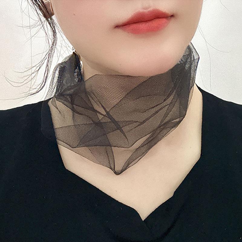 1Pc Necklace Magnetic Buckle Neck Scarves Neck Protection Neck Brace Elegant Scarf Bright Color Women Fashion