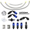 Adjustable Fuel Pressure Regulator Kit AN6 Feed & AN6 Return Line W/ 0-160PSI Gauge Set 3-20/ 20-45/ 45-70 Pressure Springs