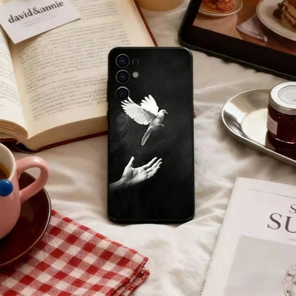 Freedom and Peace  Phone Case For Samsung S25,S24,S21,S22,S23,S30,Ultra,S20,Plus,Fe,Soft Silicone Black Cover