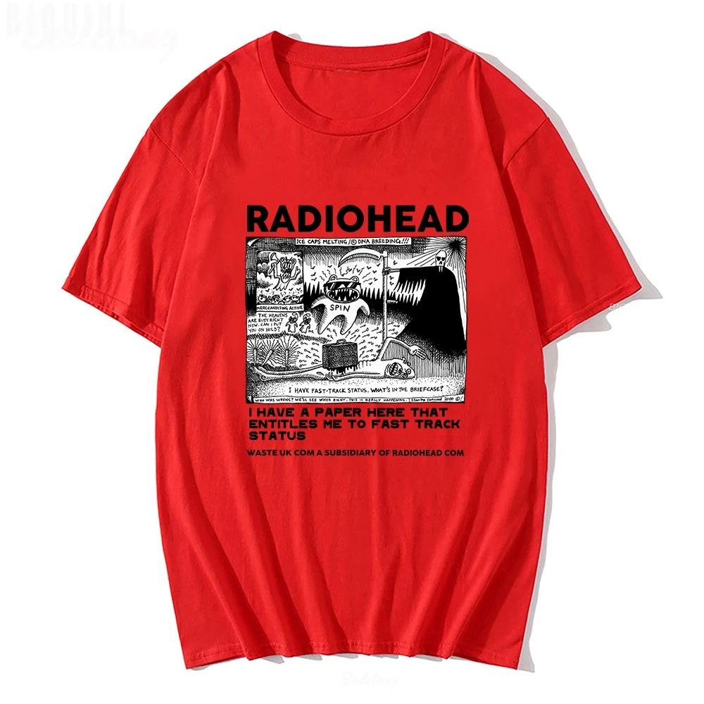 Radiohead Unisexs Vintage Classic TShirt North American Rock Boy HipHop Unisex 100 Cotton Loose Top Women And Unisex Tshirts