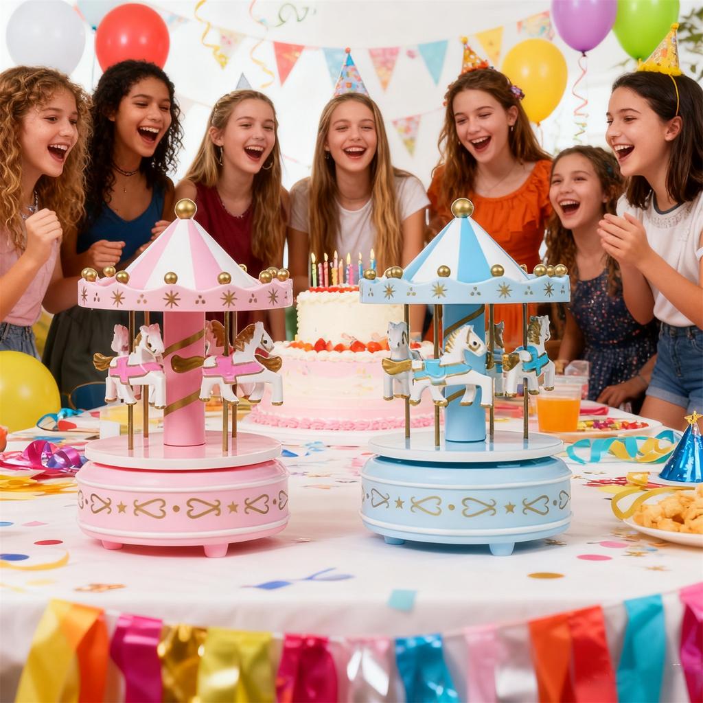 Украшение для торта, Карусель, Рождественская музыкальная шкатулка, Музыкальная шкатулка, Музыкальная шкатулка, Подарок на день рождения для девочек