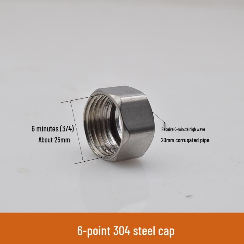 Фитинги для гофрированных труб из нержавеющей стали 304: Гайка-защелка, Стопорное кольцо, Шайба для горячей/холодной воды