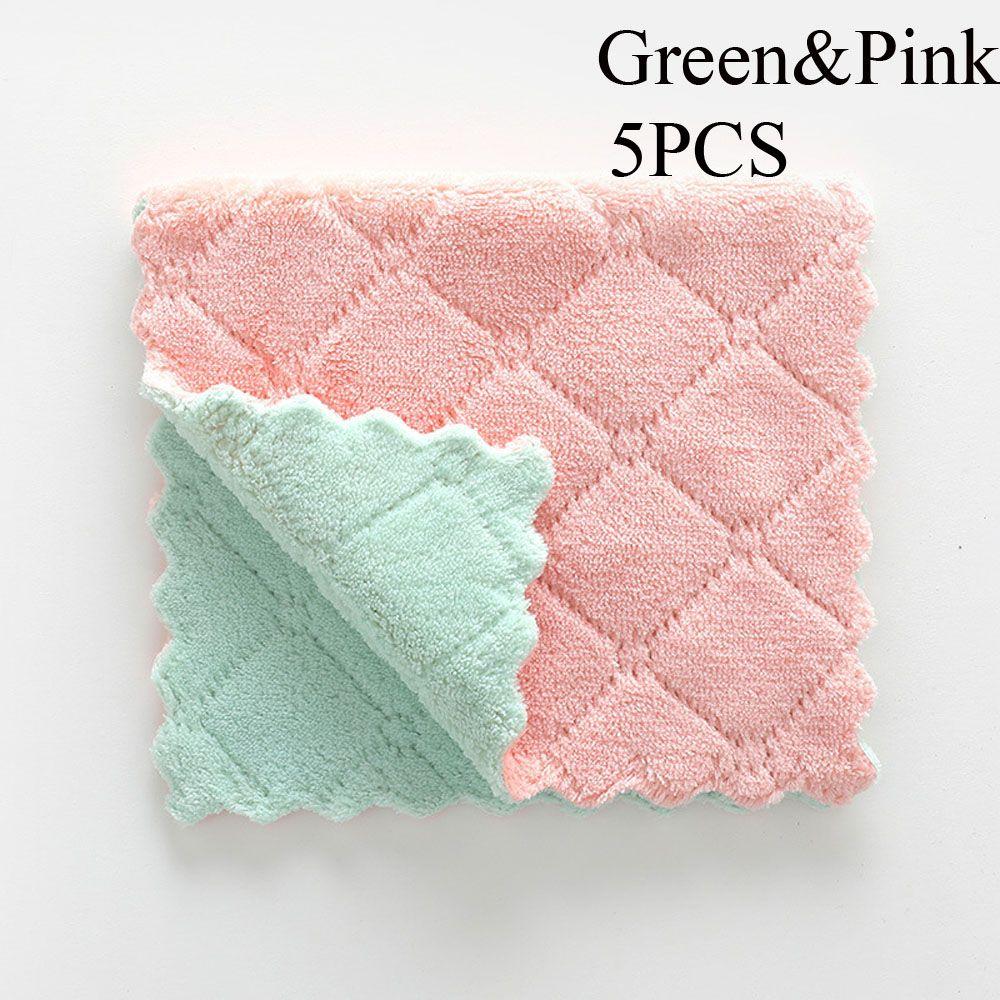 Tableware Household Microfiber Kitchen Scouring Pad Non-stick Oil Rags Clean Cloths Cleaning Towel