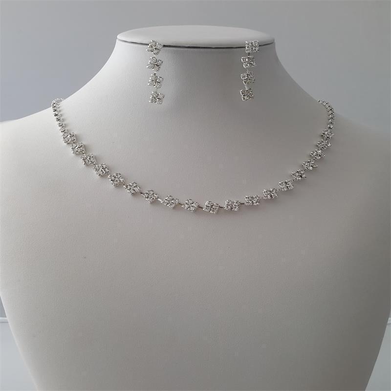 Jewelry Set With Water Drill For Bridal Wedding Gift With Geometric Design For Women