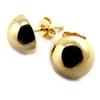 [M7145] - Gold Plated 'Beads' Half-sphere Earrings - 9 Mm