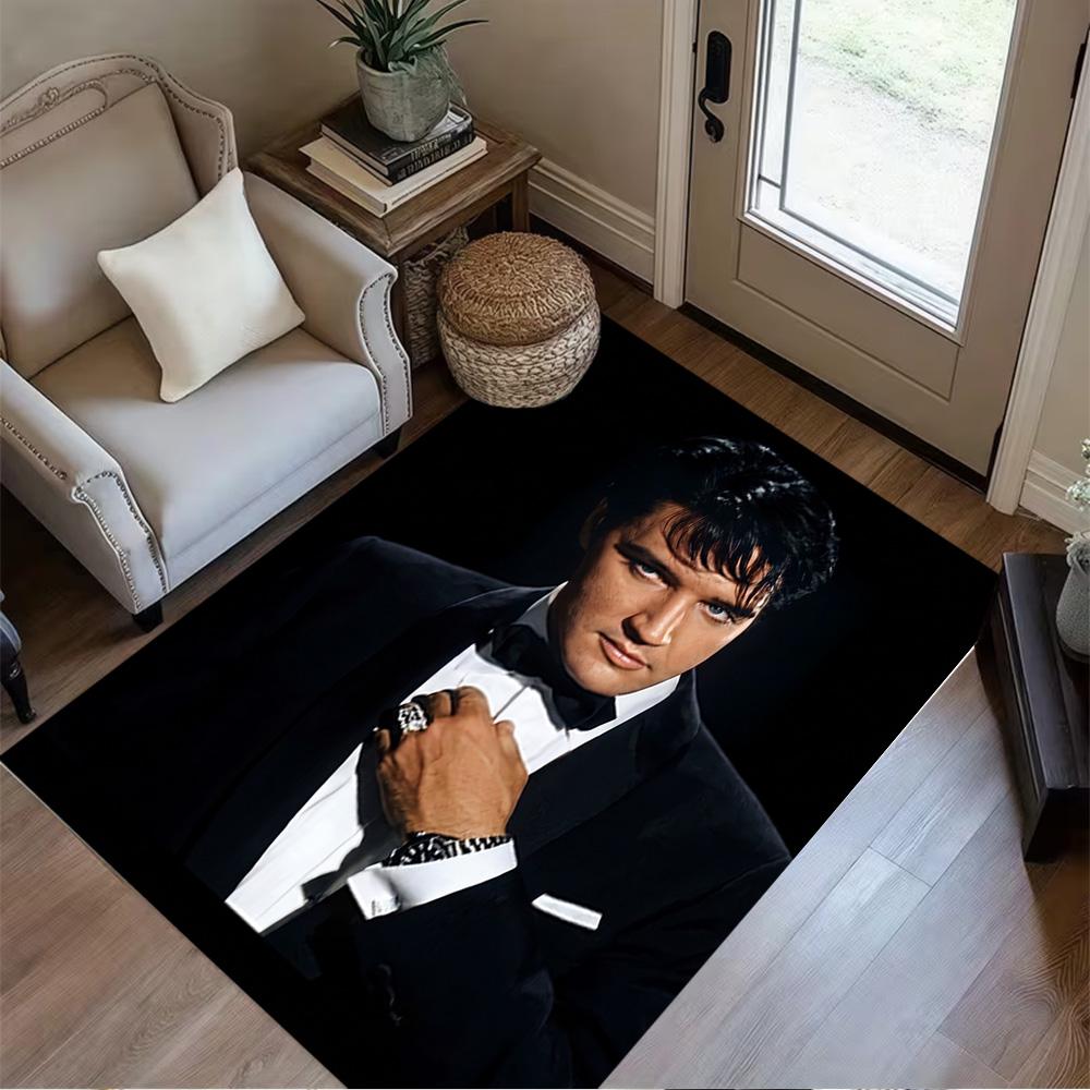 Elvis Presley Legend Floor Mat Design for Entryway Dining Room Playrooms Study room Antislip Carpet Office home decor Spiritual Gift