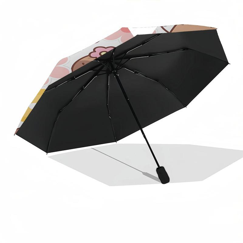 Capybara Automatic Folding Umbrella Compact 8 rib Design,Unique Style,Suitable for Everyday Outdoor Use,Perfect Gift for Friends and Fa