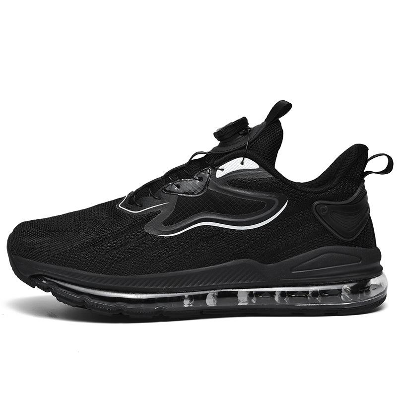 Мужская обувь очень большого размера, модные кроссовки на воздушной подушке для бега на четыре сезона, повседневная спортивная обувь из летящего трикотажа, воздухопроницаемость для улицы