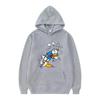 Женская флисовая спортивная свободная серая осенняя толстовка с рисунком Дональда Дака от Disney, пуловеры, недорогие худи в стиле Y2k, мужские толстовки.