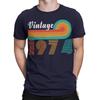 Ретро винтажная мужская футболка 1971 года на 55-й день рождения, веселый и красочный дизайн, футболка №T490