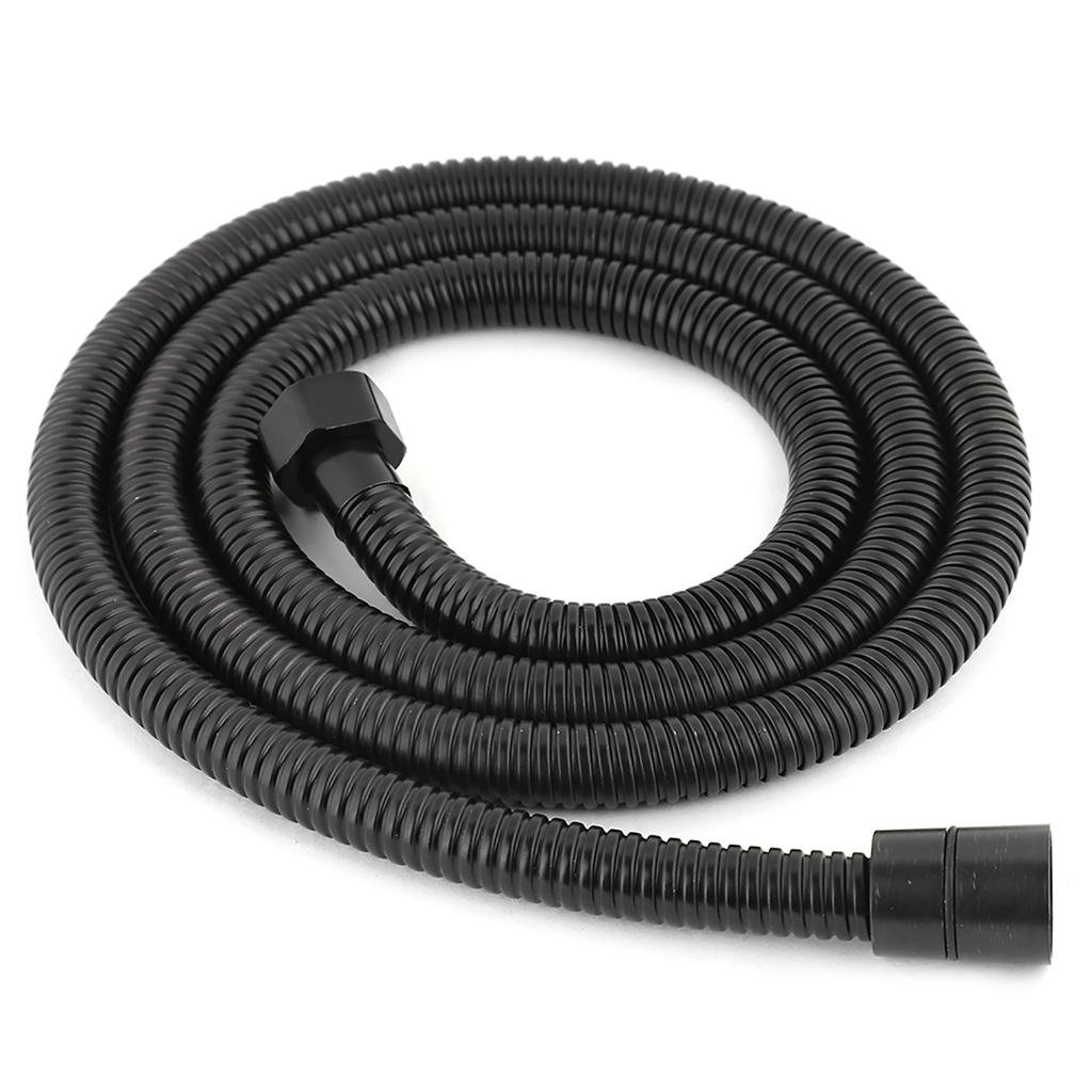 59in Long Stainless Steel Black Flexible Replacement Shower Head Hose G1 2