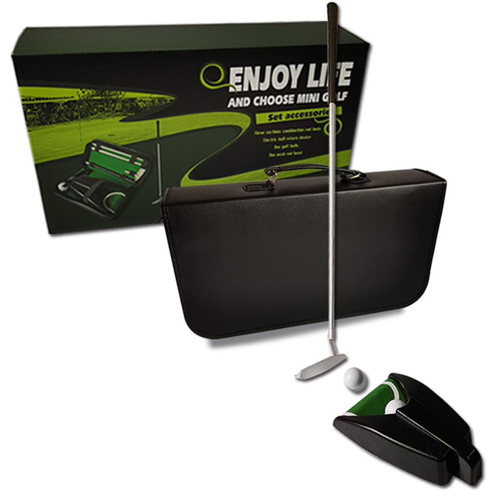 Паттер для гольфа, тренировочный инструмент для путешествий, правый толкающий стержень, алюминиевый сплав, стержень для гольфа с системой возврата мяча, сумка для переноски