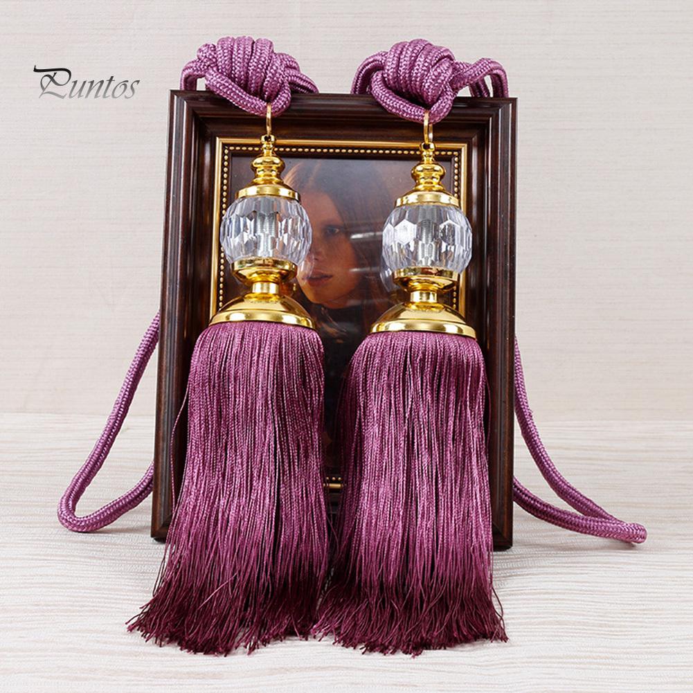 1 пара европейских искусственных хрустальных кисточек с бахромой для штор с подхватом на спине, оконные шторы, декор