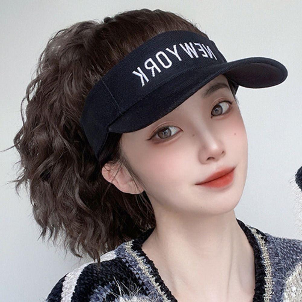 Натуральные накладные волосы, искусственные волосы, шапка, кепка, парик, кепка для гольфа, конский хвост, короткий волнистый конский хвост