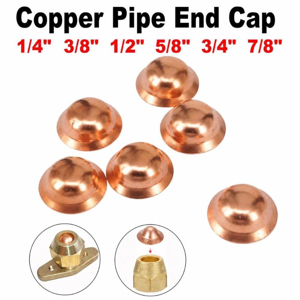 Copper Flared End Cap Dome Shape AC Copper Cap Refrigerator Pipe Cap Refrigerator Use