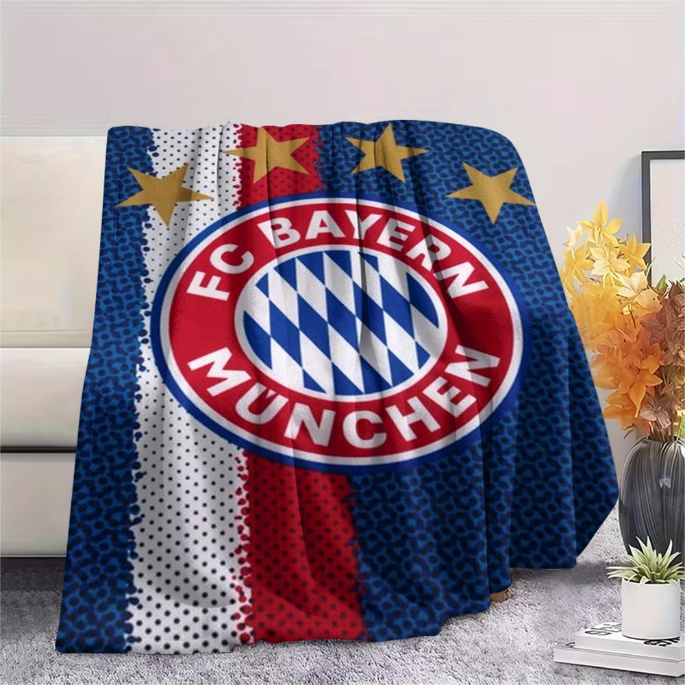 1pc FC Bayern Munich Print Flannel Blanket, High quality Comfortable for All Seasons, Home Decor, Warmth and Comfort, Perfect for Christmas Gifts47