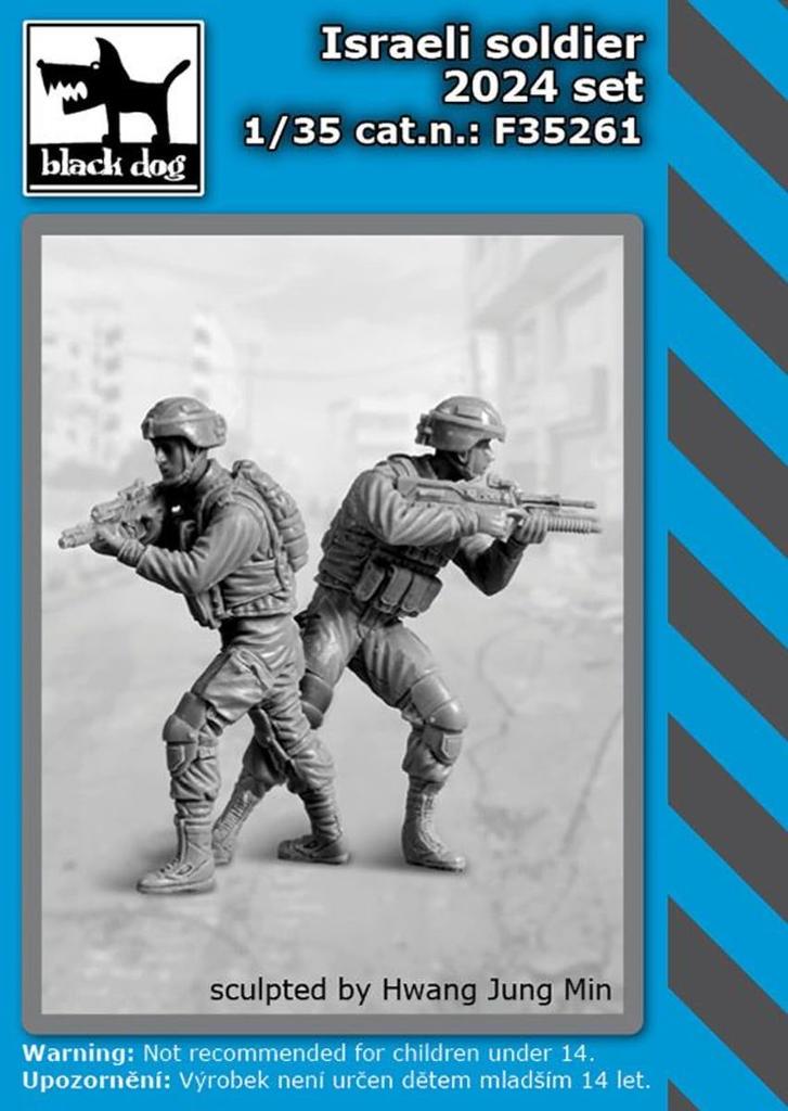 Black Dog Израильский солдат 2024 Набор смоляных фигурок HAUF35261 1/35 (HAUF35259 и HAUF35260) (Человек)