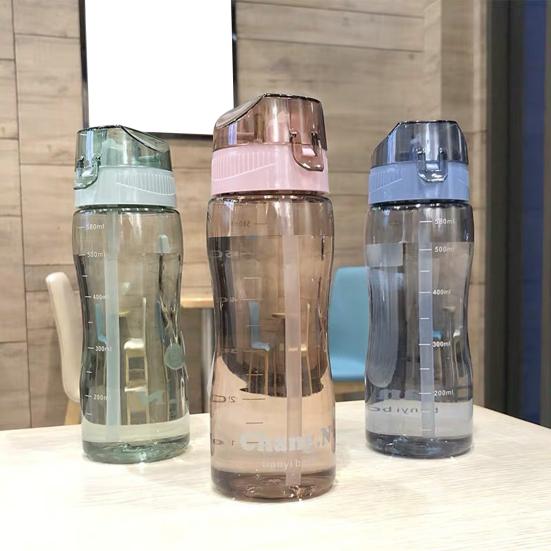Бутылка с трубочкой 580 мл, герметичная, большая емкость, портативная, гарантирует, что вы пьете достаточно воды, кувшин для питья в спортзале