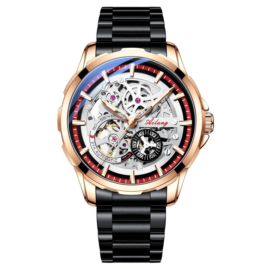 AILANG Швейцарские мужские часы Новые автоматические механические часы Полые часы