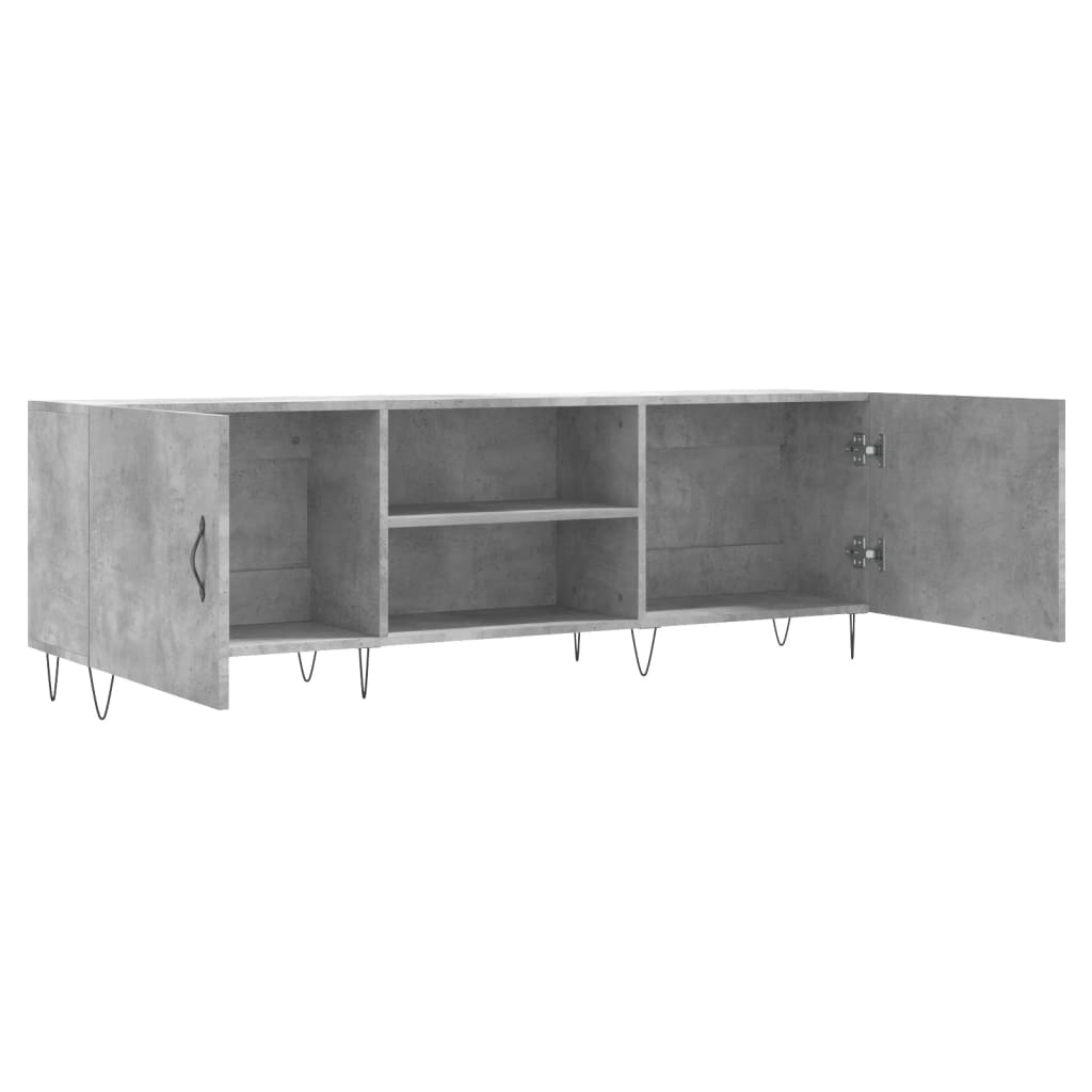TV Stand Concrete Grey 150 x 30 x 50 cm Particleboard