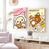 Милый мультфильм аниме Rilakkuma классический HD 4K постер липкая настенная художественная печать водонепроницаемый дом гостиная спальня бар эстетический декор