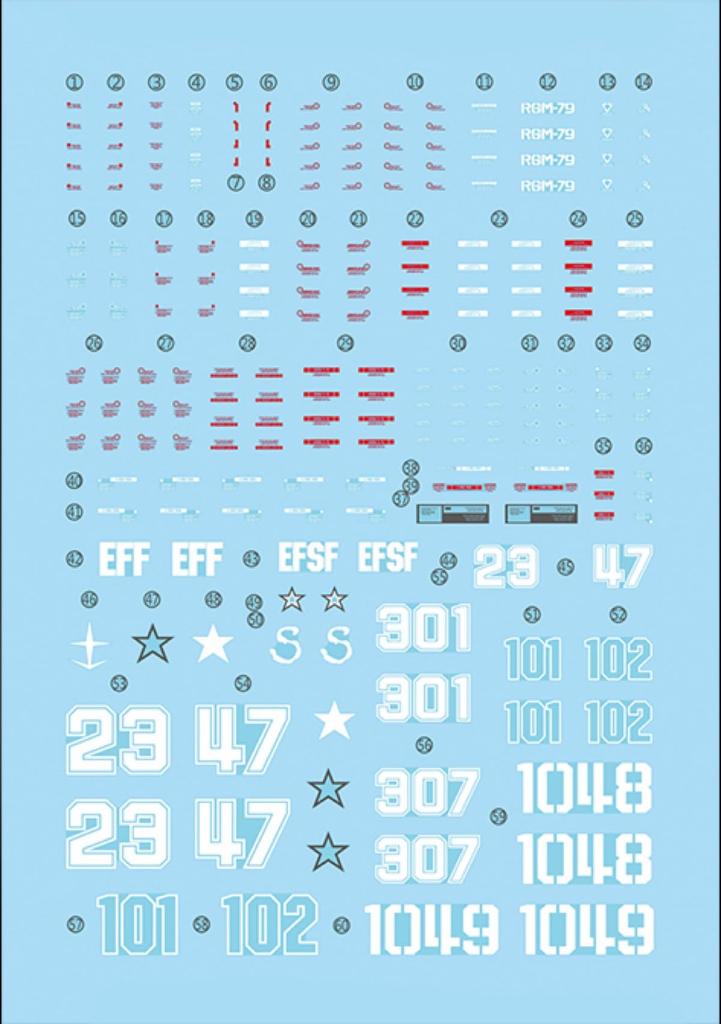 HG RG EG Robot MS Yukisha Detail Up Water Transfer Decal HG Jim Cannon Pod Fluorescent!! 1/144 (для 1/44 (Оснащен плечом/оснащен ракетами) HG-81)