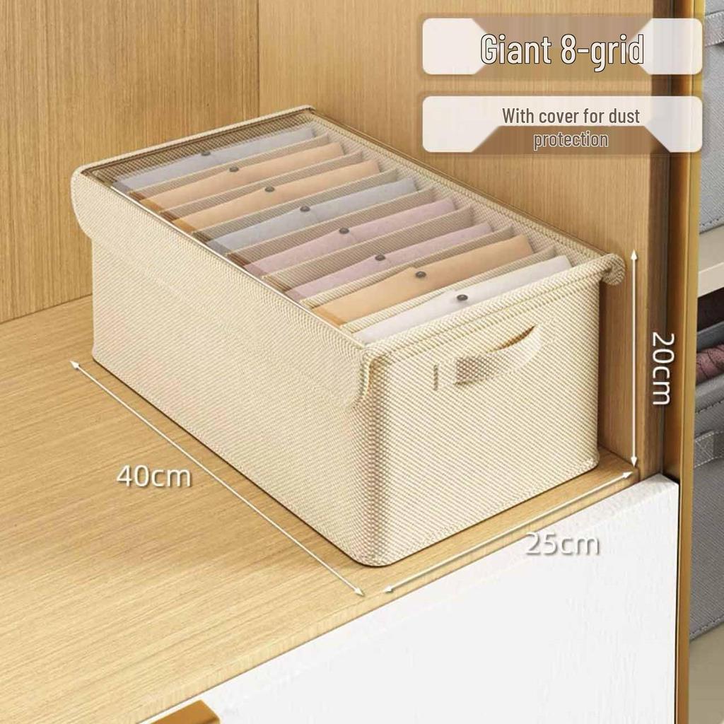 Тканевый органайзер для одежды из полипропиленовой доски с разделителями - Коробка для хранения в шкафу для брюк