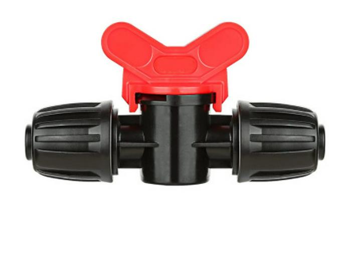 16мм ПЭ Труба Водосберегающие Ирригационные Фитинги: 4-точечный шланг, клапан, редукционный тройник, шестигранный штуцер, угловой соединитель
