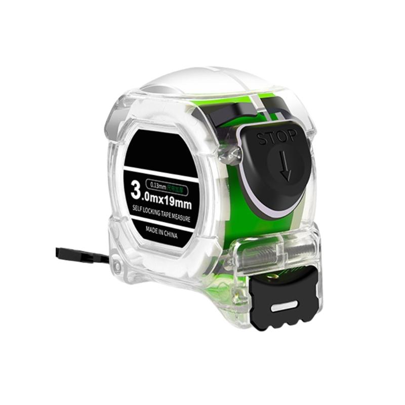 Высокоточная 3/5/7.5/10 м прозрачная самоблокирующаяся рулетка, легкая и прочная для строительства и дизайна