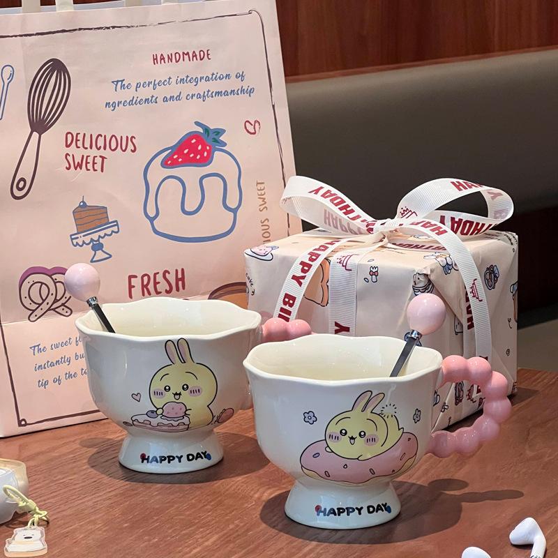 Birthday Gift for Girls Cute Usaqi Ceramic Mug for Friends and Classmates Children's Souvenir Graduation Gift