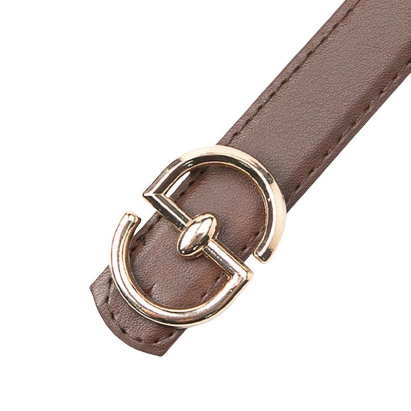 Ремень из искусственной кожи для женщин с двойной круглой металлической пряжкой, дизайнерский женский джинсовый ремень для брюк, декоративный пояс, подарок