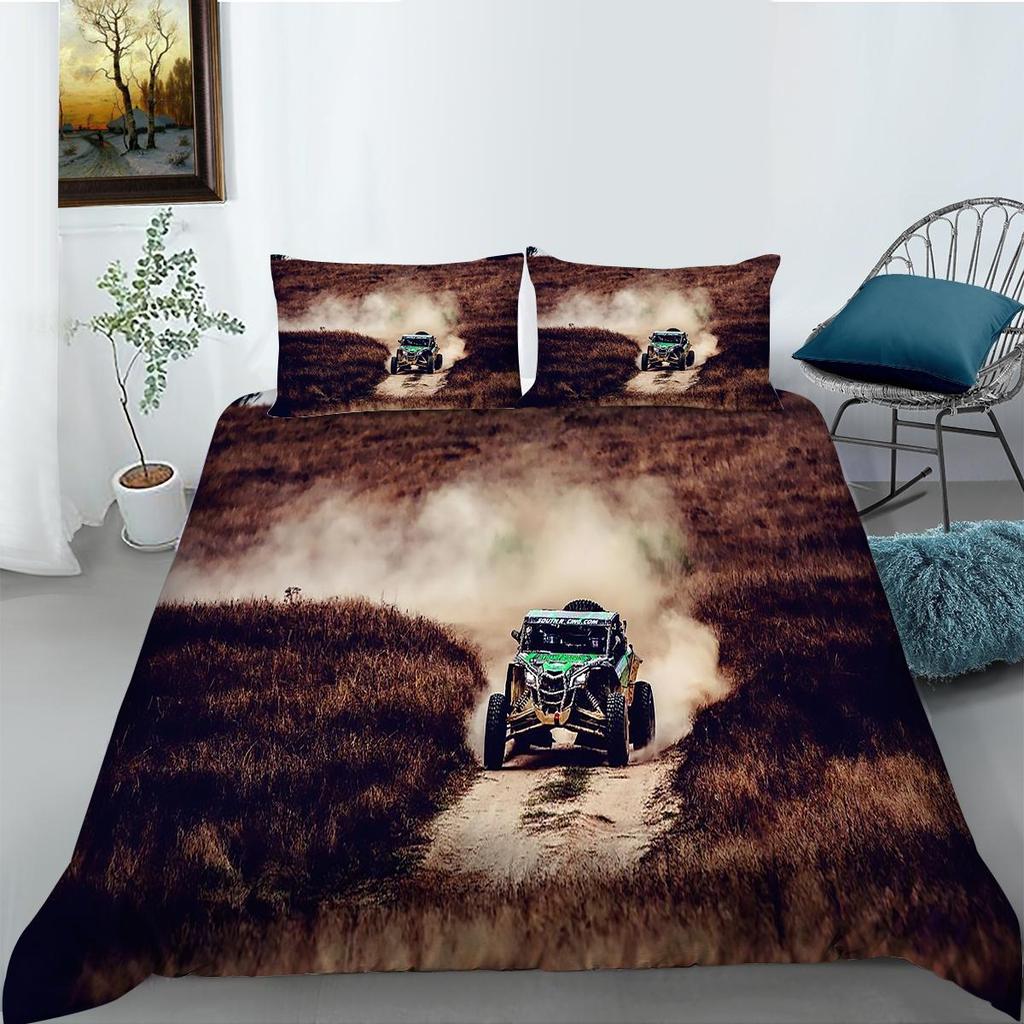 Пододеяльник с 3D принтом автомобиля, мягкий домашний комплект постельного белья King Size, пододеяльник с автомобилями, роскошные комплекты постельного белья для детей-подростков