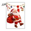 Decorative Glass Stickers for Christmas Cartoon Santa Claus Toilet Seat Sticker, Waterproof PVC & Colorful Indoor Outdoor Holiday Sign Lights