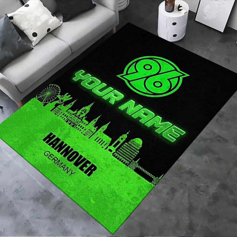 Custom Name Hannover 96 Carpet Rug for Living Room Bedroom Home Sofa Decoration,Kids play Non-slip Floor Mat
