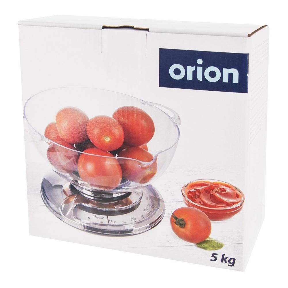 Silver Mechanical Kitchen Scale with Removable Bowl 5kg / 2.2L