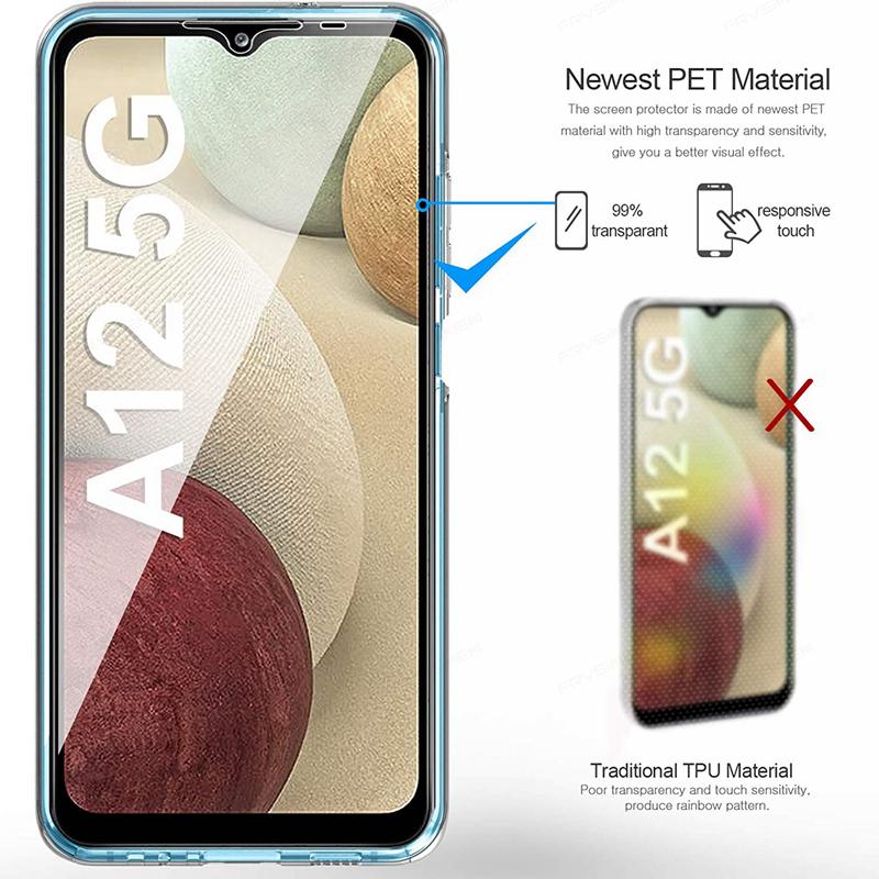 Чехол для телефона с защитой на 360 градусов для Samsung Galaxy A14 A34 A54 A03 A12 A23 4G A32 A72 A52S A22s 5G A13 A33 A53 Жесткий ПК + Мягкий силиконовый прозрачный чехол из ТПУ