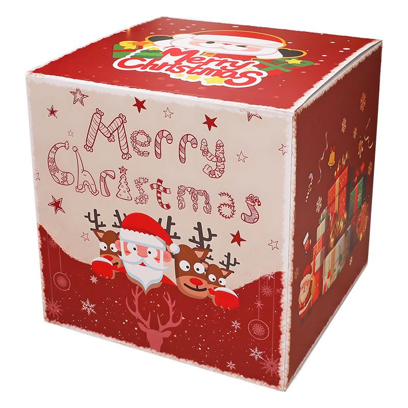 Подарочная упаковка Рождественская коробка с мультяшным дизайном для ежедневного дарения на праздник
