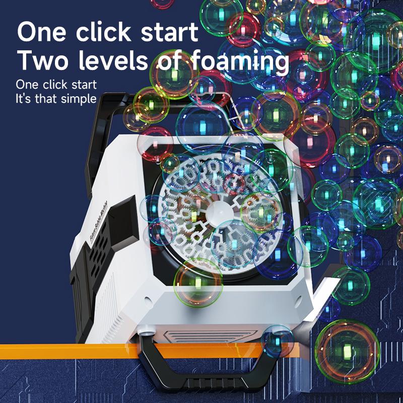 Нетоксичная машина для мыльных пузырей с 40 отверстиями, ручная, портативная, автоматический пистолет для мыльных пузырей, мыльные пузыри, вечеринка, игры, выдувание, детские игрушки для улицы, подарки для детей