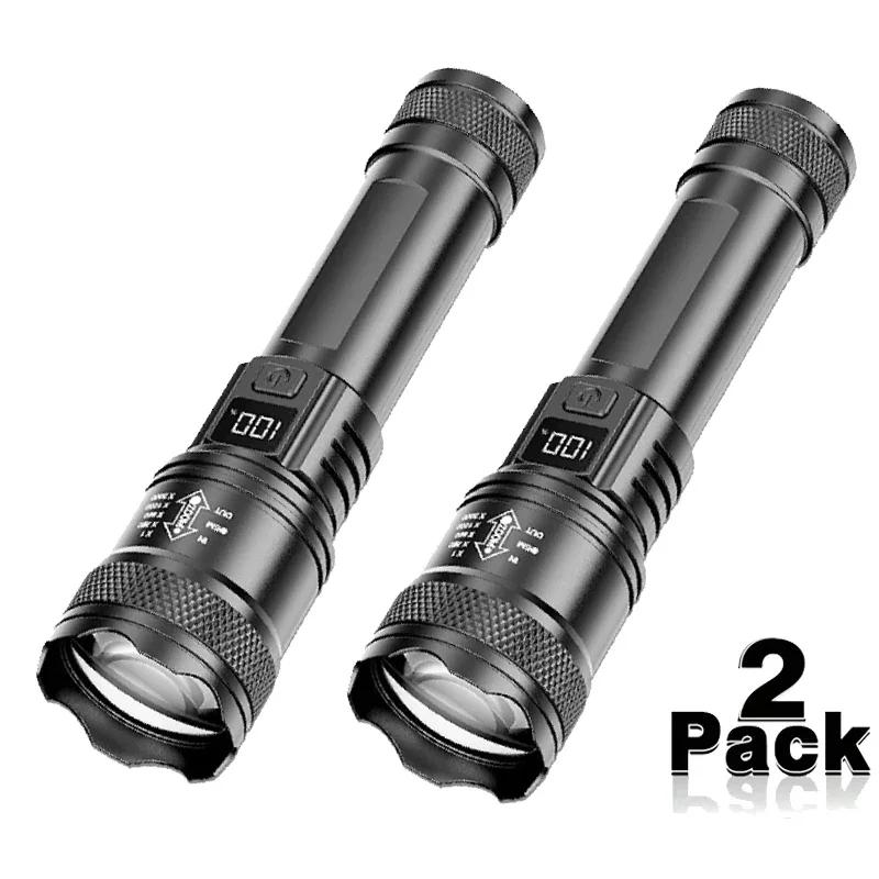 High Power Led Flashlights Very Strong Tactical TorchMultiple Modes Rechargeable Camping Fishing Emergency Zoom Lantern