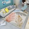 WTEMPO Ковер с принтом перьев для гостиной, большой площади, противоскользящий ковер для спальни, прикроватное одеяло для дома