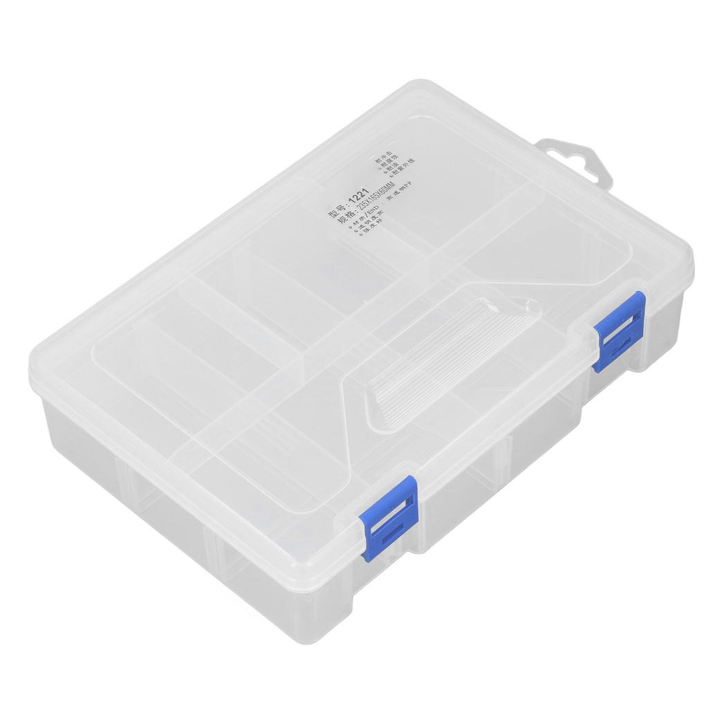 Коробка с отделениями 2-ярусная 8 ячеек Органайзер для мелких деталей Прозрачный полипропиленовый контейнер для хранения с регулируемыми перегородками