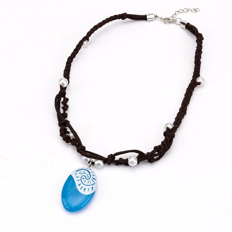 Парик и ожерелье принцессы Моаны для девочек, набор для костюма на Хэллоуин, аксессуары для костюма Вайаны, игрушки для домашних животных Моаны, свиньи и петуха