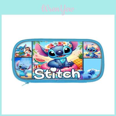 Двухслойный пенал Stitch для детей с полиэстером для хранения школьных принадлежностей