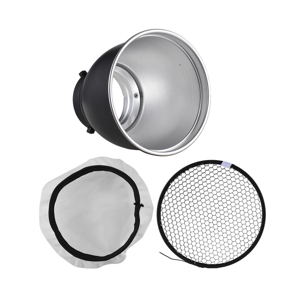 7-дюймовая   Стойка для Beauty Dish Стандартный Отражатель Рассеиватель Абажур Тарелка с 60 градусами   Соты и Рассеивающая Ткань для   Студийного Крепления