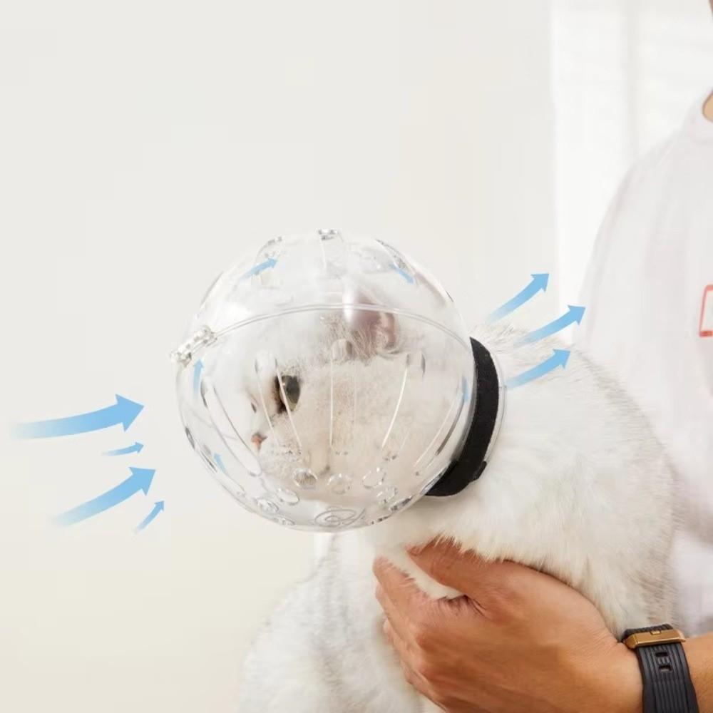 Чехол на голову кошки в форме шара, дышащий защитный шлем для питомца, принадлежность для груминга питомца после операций